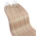 Ugeat Micro Loop Extensions - Real Hair Microring #18/613 55cm Ash Blonde & Bleach Blonde Highlights - 50g Premium Quality Hair Extensions - Buy Online on GoSupps.com
