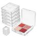Beatifufu 6 Pcs Transparent Square Eye Shadow Box Clear Eyeshadow Pans Empty Eyeshadow Containers Plastic