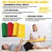 Non-Latex Resistance Bands Set for Strength Training, Yoga, Pilates - Red/Yellow/Green - Buy Online on GoSupps.com