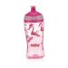 Nuby Thirsty Kids Tritanfree Flow Pop Up Super Slurp Water Bottle  Flamingo  1 Pack  12 Oz
