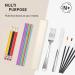 Portable Travel Toothbrush Case Holder - 4 Pack Breathable Plastic for Home, Travel, Business, Camping, School - Pink, Blue, Beige, Green - Buy Online on GoSupps.com