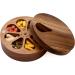 Wooden Daily & Weekly Pill Organizer Travel Case for Vitamins & Medications | Improved Design with Days & Solid Dark Wood Lid - Buy Online on GoSupps.com