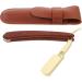 SEWACC 1 Set Manual Shaver Classic Barber Blade Edge Salon Folding Shaver Salon Haircut Tools Scraper Razor Barber Shaving Razor Stainless Steel Eyebrow Trimmer Leather