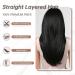 Allbell Long Black Layered Wig for Women - Synthetic Straight Wig with Bangs | Natural Look 2068-8 - Buy Online on GoSupps.com