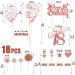 18pcs Birthday Cake Decoration Rose Gold Happy Birthday Cake Toppers with Stars Heart Glitter Cupcake Topper Confetti Balloons Paper Fans for 18th Birthday Party Decor - Buy Online on GoSupps.com