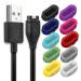 Subtel 1m replacement USB cable + 10x dust protection cap colorful with Garmin Fenix 7 6 6 Pro 6x Pro Vivoactive 4 4S 3 Smartwatch charging cable USB A 2.0 data cable 1a Sportwatch Fitness Uhr