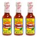 El Yucateco Habanero Red 120ml (Pack 3) / Red Habanero Pepper Hot Sauce Spicy Mexican Salsa Sauce