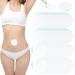 Gjinxi Castor Oil Pack Wrap 60 Pcs Castor Oil Belly Button Wrap Pad Self-Adhesive Disposable Spunlace Cloth Organic Cover Compress Patches High Absorbent No Wash