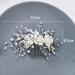 Flower Bride Wedding Hair Comb - Silver Pearl Bridal Hair Piece for Women and Girls | Cosydays Crystal Hair Accessories (A-Flower) - Buy Online on GoSupps.com