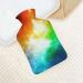 Color Galaxy Hot Water Bottle with Plush Cover - Hand Warmer for Adults & Children | 26.5x15.3cm | International Shipping - Buy Online on GoSupps.com