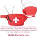 Dealmed Red Lifeguard Fanny Pack - Logo Design, E-Z Zipper, 3 Pockets (Pack of 3) - Adjustable Waist Strap - Buy Online on GoSupps.com