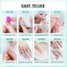 Jofay Fashion Press On Nails Medium - Milky Blue Gel Tips | Summer Beach Ballerina Coffin | Reusable Fake Nails Kit - Buy Online on GoSupps.com