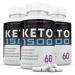 (3 Pack) Advanced Keto 1500 Pills Includes Apple Cider Vinegar goBHB Exogenous Ketones Advanced Ketogenic Supplement Ketosis Support for Men Women 180 Capsule 60 Count (Pack of 3)