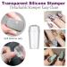 Famidiqgo Nail Stamper & Art Brushes Set - French Tip Clear Jelly Nail Art 3PCs Silicone Stamper Scraper & Pen for DIY Nail Design - Buy Online on GoSupps.com