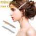 2 Pieces Rhinestone Hair Barrettes metal Spring Hairpin water Drill Horsetail Clip stylish Side Clip Hairpin for Women and Girls to Weave Hair Accessories(gold and silver) - Buy Online on GoSupps.com