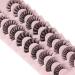 False Eyelashes Russian Strip Lashes - D Curly Natural Wispy Fluffy Thick Volume - 10 Pairs Handmade Reusable Fake Lashes Extension - 5 Style Mix - Buy Online on GoSupps.com