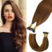 KOCONI 18 Inch Nano Ring Hair Extensions Real Human Hair Nano Beads Remy Human Hair Extensions Nano Extension Human Hair 14-22 Inch 50g (18 inch 6 Chestnut Brown) 18 inch #6 Chestnut Brown