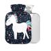 Unicorn Hot Water Bottle with Cover 1L Small Hot Water Bag for Pain Relief Bed Hand and Feet BPA Free