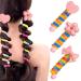 Nayyana 3 Pieces Braided Telephone Wire Hair Bands with Bow Telephone Cable Straight Spiral Hair Scrunchies for Girls Phone Cable Hair Bands with Flowers