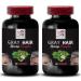 Hair glow - GRAY HAIR REVERSE - Fresh vibrancy Color re-energizer Lush hair Radiant sheen Hair sparkle Youthful tone Biotin Horsetail Aerial Parts Saw Palmetto Berries 2 Bottles 120 Capsules