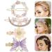 KALLORY Women's Acrylic Flower Hair Clips - 4pcs Rhinestone Bobby Pins for Girls & Women - Buy Online on GoSupps.com
