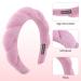 Puffy Spa Headband for Women - Non Slip Makeup Removal & Shower Hair Band - Terry Cloth Fabric - Pink - Buy Online on GoSupps.com