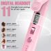 Long Barrel Curling Iron 1.25 Inch Ceramic with Argan Oil & Keratin 11 Temp Settings Clips & Pad Perfect for Thin Hair - Pink - Buy Online on GoSupps.com