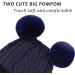 XIAOHAWANG Winter Warm Kids Knit Earflap Hat with Fleece Lining - Navy Pompom | Ages 3-10 - Buy Online on GoSupps.com