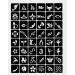 Tattoo Stencil Set - New Henna Designs - 10 Various Patterns - Buy Online on GoSupps.com