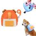 Yealay Dog Saddlebag Outdoor Dog Poop Bag Dispenser Treat Pouch Dog Saddle Bag Backpack Harness with Lead D-Ring Small Medium Dogs to Wear Saddle Bags for Hiking Travel Camping Training M Orange