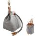 Adjustable portable feed bag bag with cord and buckle bag treats small dog training bag for pet training dog food small snack cloth bag.(Gray)