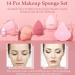 demaxiyad Makeup Sponge Set Blending Sponge & Makeup Sponge Set | Versatile Powder Puff & Beauty Sponge Wet & Dry Use for Birthday New Year Pink - Buy Online on GoSupps.com