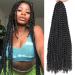 Leeven 30 Inch Passion Twist Crochet Braids Hair for Butterfly Locs 1 Pack Long Water Wave Crochet Hair Passion Twists Braiding Hair Bohemian Braids Hair Extensions 1B# 30 Inch (Pack of 1) 1B#