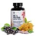 HAPPY FOX Irish Sea Moss Capsules with Sambucus Elderberry Vitamin C D3 B9 B12 Iron. Seamoss Raw Organic Superfood for Thyroid Immune Support Natural Energy Gut Skin & Joint Health - 90ct