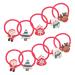 DOITOOL 10 Pairs Christmas Headband Xmas Hair Bands Baby Girls Hair Accessories Reindeer Hair Band Elastic Hair Ties Kids Tiara Fine Hair Holder Child Elastic Cord Issue Card Bow Tie