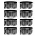 Provone 8pcs Vintage Hair Combs Plastic Side Hair Combs With 16 Teeth For Fine Hair Accessory For Women Girls (Black)