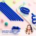 30 Flexible No Heat Curlers & Steel Rat Tail Comb - Soft Foam Twist Hair Curlers for Long & Short Hair (Dark Blue 7x0.3) - Buy Online on GoSupps.com