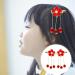 Holibanna Chinese Hair Clip 2 Pairs Chinese Style Hair Clip Japanese Handmade Flower Tassel Hairpin Headdress Kids Hairpins Hanfu Side Clip for New Year Kimono Costume Accessories Red - Buy Online on GoSupps.com