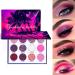 MEICOLY Glitter Eyeshadow Palette - 12 Colors, Pressed Shimmer Pigmented Mineral Makeup for Long-Lasting Matte Mermaid Eyes - Purple Pink Ultra Palette - Buy Online on GoSupps.com