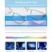 Lanomi Blue Light Filter Reading Glasses for Men & Women - Rectangle Metal Frame 3.0 Diopter Anti-Rays Visual Help - Buy Online on GoSupps.com