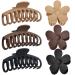 OWIIZI Large Claw Clips for Thick Hair Matte Big Hair Claw Clips Non-Slip Cute Strong Hold Barrette Jumbo Hair Clips for Women Long Thick Hair (3pcs Jumbo Claw Clips+3pcs flower Claw Clips) Color 001