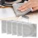 2024 New Multipurpose Wire Dishwashing Rags Premium Metal Wire Dishwashing Cloth Scrubs Cleans Scrubbing Wire Dishwashing Rags Non-Scratch Wire Dishcloth for Dishes Sinks (5) (Silver 5)