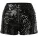 Duohropke Women's Metallic Hot Pants - High Waist Sequin Glitter Shorts for Dance Sport Disco & Carnival - Buy Online on GoSupps.com