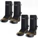 2 Pairs Snake Gaiters Durable Waterproof with Adjustable Size Snake Gaiter Leggings for Men Women Lower Legs Hunting Hiking Farm Working, Black