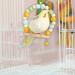 Dualoai Wooden Parrot Cage Hanging Swing for Lovebirds Budgies Cockatoos And Parakeets Orange Style A - Buy Online on GoSupps.com