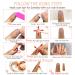 Matte Pink Daisy Flower Fake Nails Set with Glue - 24 Medium Almond Shape Purple Designs for Women and Girls - Buy Online on GoSupps.com