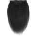 Clip in Hair Extensions 12-26 Inch Kinky Straight Clip ins for Black Women Double Weft Remy Human Hair Full Head Natural Black Color 18 Clips with 8 Pieces Clip in Extensions (Size : 22inches Co - Buy Online on GoSupps.com