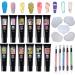 5D Solid Pudding Gel Nail Polish, 12 Color Multifunction Gel Liner Nail Polish Candy Jelly Nail Art Painting Drawing for DIY Nails at Home Manicure Soak Off Soft Tube UV Gel