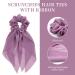 8 Pack Colorful Chiffon Ribbon Hair Bows for Girls - Silk Scrunchies Set for Thick Hair - Ponytail Holders and Headbands for Women - Buy Online on GoSupps.com