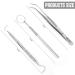 Stainless Steel Dental Plaque Remover Kit - 3 Pcs Dental Cleaning Set with Dentist Mirror for Men, Women, Kids - Home Use - Buy Online on GoSupps.com